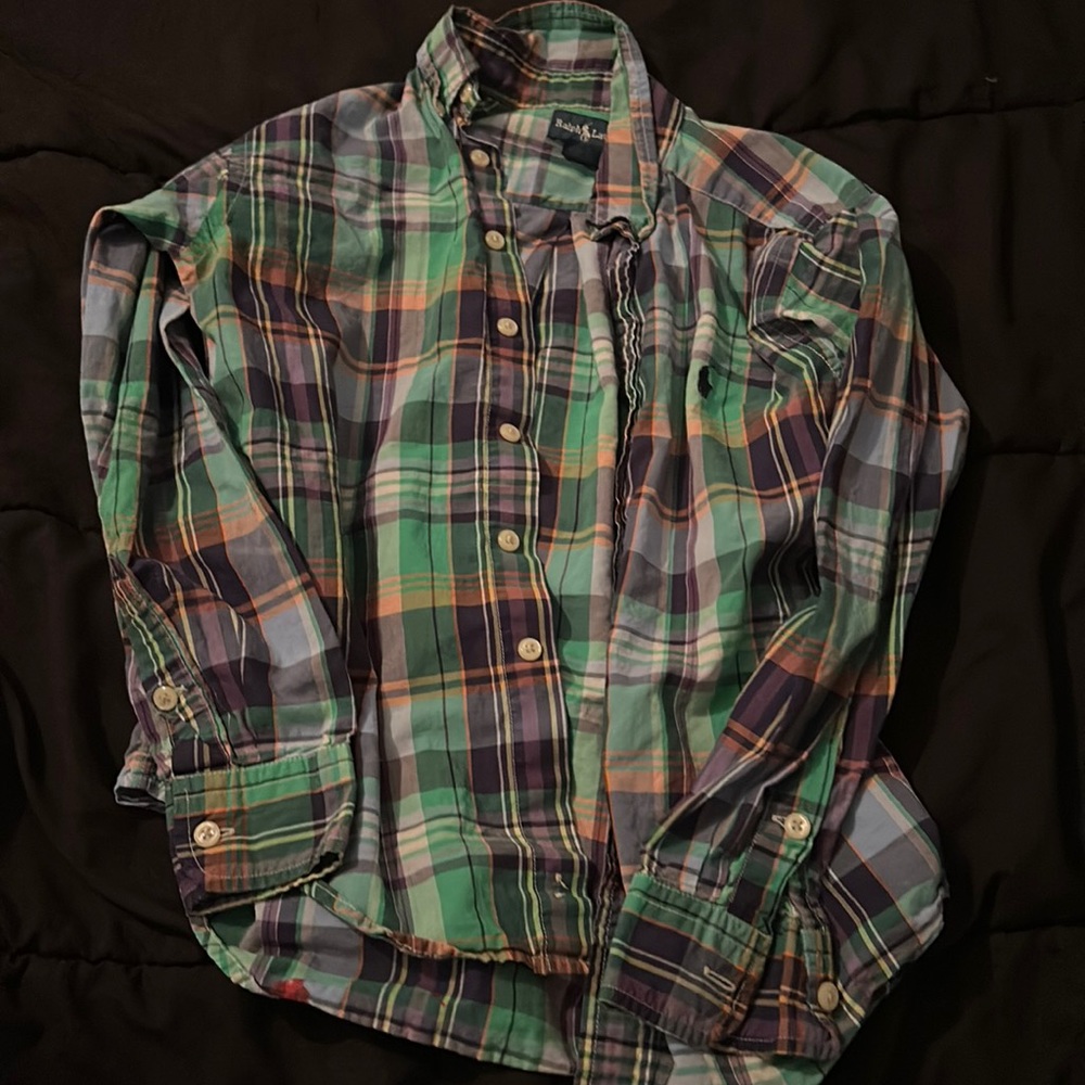Ralph Lauren plaid button down shirt